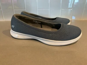 Mujer Sketchers Goga Max Gris Pisos Modelo 14476 Talla 6 NUEVO - Imagen 1 de 8