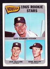 1965 TOPPS #553 DAN COOMBS/JACK McCLURE/GENE RATLIFF ROOKIES ASTROS