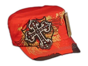 Cross on Red Army Cadet Hat Castro Military Cap - Picture 1 of 4