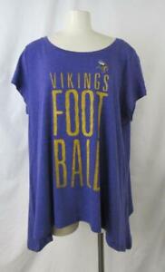 Minnesota Vikings Womens S, M, XL or 2XL Glitter Flare Bottom T-Shirt  AVIK 168