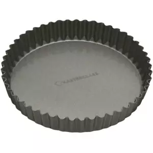 KitchenCraft MasterClass Non-Stick 18cm Loose Base Fluted Quiche Tin Bake Tarts - Picture 1 of 2