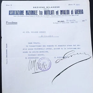 Autografo Su Carta Intestata Alessandro Gorini - Foto 1 di 2