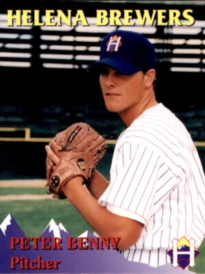 1995 Helena Brewers Team Issue 26 Peter Benny Orange California CA Baseball Card - Image 1 of 2
