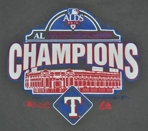 t-shirt medium texas rangers 2010 division champions baseball 22 inches pit2pit - Picture 1 of 3