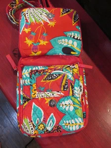 VERA BRADLEY RED ON THE HORIZON PURSE ADJUSTABLE CROSSBODY HANDBAG - Picture 1 of 9