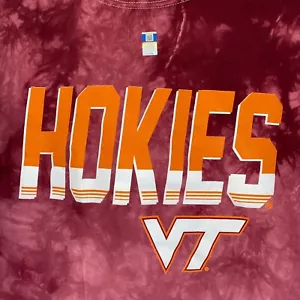 Virginia Tech Hokies Kurzarm T-Shirt Gr. XL Tye-Dye Rot - Bild 1 von 4