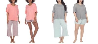Conjunto de pijama de jersey súper suave para mujer Honeydew de 3 piezas Foto 1 de 4