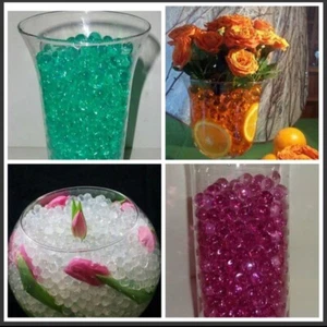 CENTRO FLORAL CUENTAS DECO BODA CUENTAS DE AGUA GEL CRISTALES JARRÓN PERLAS DE RELLENO - Imagen 1 de 75