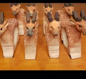 Wooden Deer Napkin Rings - Picture 1 of 3