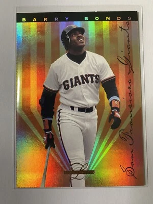 PRISM FOIL 1995 Leaf Limited GOLD INSERT #4 Barry Bonds Baseball Card! Giants - Image 1 of 2
