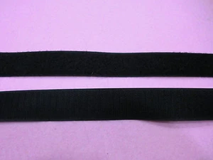 1 mt NASTRO A STRAPPO ACCOPPIATO NERO DA CUCIRE ALTEZZA 5 cm - Picture 1 of 1