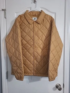 Nike Club Therma-FIT Mens Size Small Brown Lightweight Quilted Jacket FZ0634-224 - Picture 1 of 6