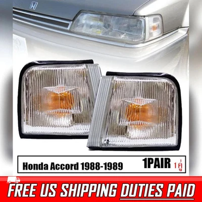 PAR DE LUCES DE ESQUINA DERECHA DERECHA PARA HONDA ACUERDO 1986 1987 1988 1989 SEDÁN CA Foto 1 de 4