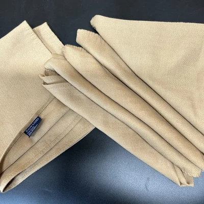 Juego de 6 servilletas de tela vintage Ralph Lauren espiga tostadas/doradas 17x17 usadas en excelente estado Foto 1 de 4