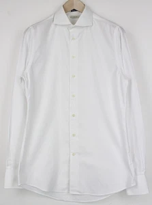 SUITSUPPLY Men's 39/15 1/2 Shirt Extra Slim White Cotton Cutaway Button Shirt * - Picture 1 of 7