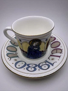 ROYAL DOULTON ENGLAND Vintage 1980 Cup & Saucer THE ANNUNCIATION Limited Edition - Picture 1 of 8