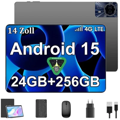 2025 Neueste Tablet 14" Android 15 Tablet 24GB+256GB 8-core 8580mAh 2SIM Netflix - Bild 1 von 4