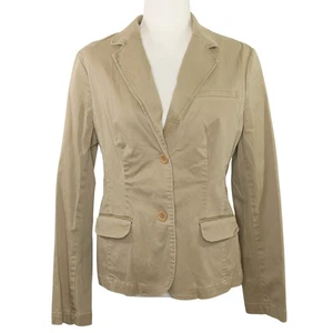Lands End Canvas-Jacke lässiger Blazer khaki hellbraun Damengröße US-10 - Bild 1 von 15