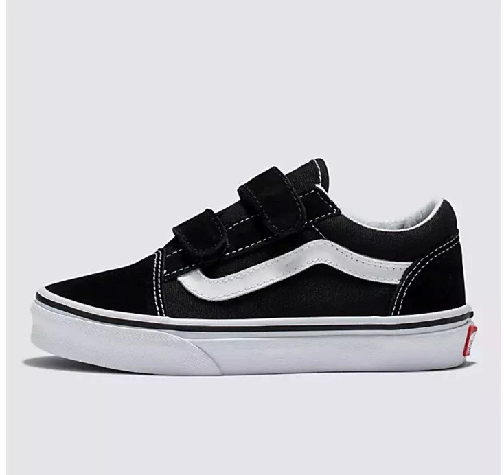 Vans Old Skool V Black/ White Kids Shoes Youth Skate Sneakers - Image 1 of 4