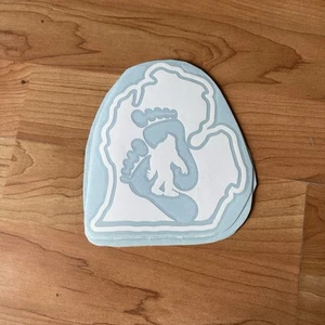 Bigfoot Footprints In Michigan vinyl decals cars funny stickers car WHITE 2 Pack - Picture 1 of 4