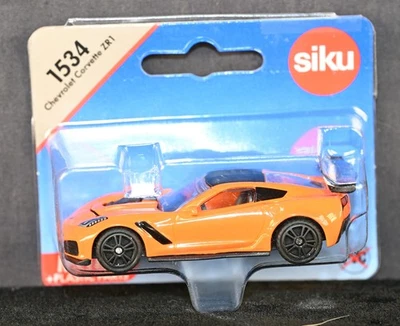 Chevrolet Chevy Corvette ZR-1 naranja 1:64 Siku 1534 en paquete Foto 1 de 4