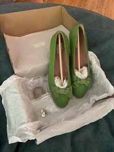 American Duchess Waltz Edwardian Slippers (green) Size 9.5 - Picture 1 of 9