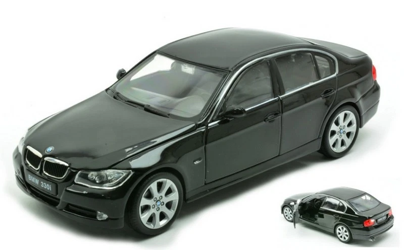 BMW 330i E90 2005 Black 1:24 WELLY 0240 - Immagine 1 di 1