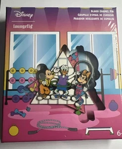 Loungefly Disney Mickey Donald Minnie Mousercise LE 1000 Slider Enamel Pin - Picture 1 of 3