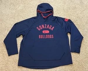 Gonzaga Bulldogs Nike Dri Fit Navy Spotlight Hoodie Sweatshirt Size XXL 2XL EUC - Picture 1 of 5