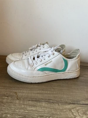 Sapatilhas veganas femininas Superdry verde e branco Reino Unido tamanho 7 excelente estado - Imagem 1 de 4