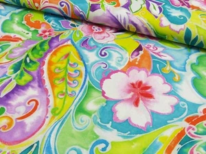 Meterware, ab 0,5 m:  Dekostoff "Flower Power", 140 cm breit (€ 11,00/qm) - Bild 1 von 2