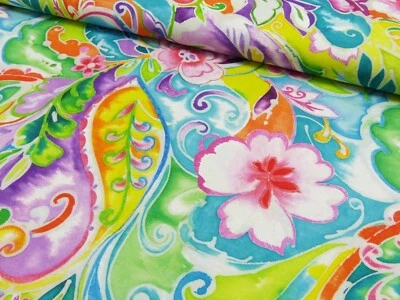 Meterware, ab 0,5 m:  Dekostoff "Flower Power", 140 cm breit (€ 11,00/qm) - Bild 1 von 2