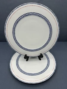 Spal Porzellan PARADOXO geometrisches blaues Band 11 1/4" ESSTELLER 2ER-Set - Bild 1 von 12