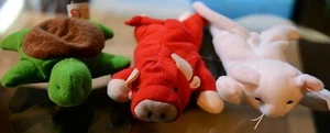 Teenie Beanie Snort The Red Bull, Flip The Cat, Speedy The Turtle 1996 McDonalds - Picture 1 of 2