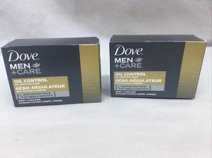 Dove Men + Care Body & Face Bar Soap Oil Control 4oz Lot of 2 Bars - Picture 1 of 4