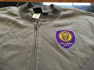 MENS adidas ORLANDO CITY SC MLS GRAY TRACK JACKET 2XL GRAY NEW - Picture 1 of 4