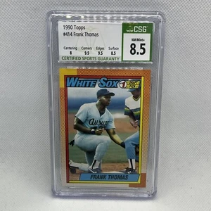 Frank Thomas 1990 Topps Rookie Card CSG 8.5 NM-M+ #414 #1 Draft Pick Chicago - Bild 1 von 2