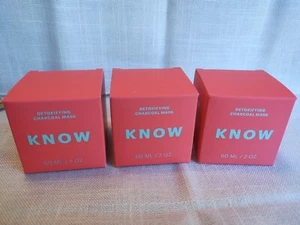 KNOW Detoxifying Charcoal Mask 2oz 60ml Set / 3 Boxes New See Pics - Picture 1 of 5