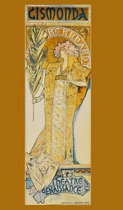 Decor Poster.Interior design Art Nouveau.Mucha Gismonda theater.6265 - Picture 1 of 1