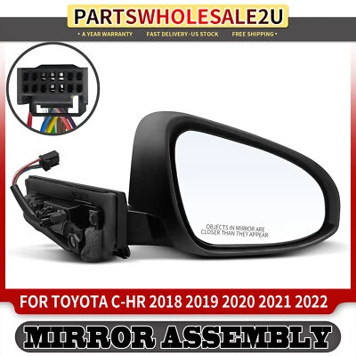 Espejo retrovisor térmico eléctrico negro lado derecho con intermitente para Toyota C-HR 2018-2022 Foto 1 de 4