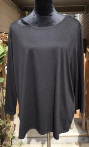 Cato 18/20W Black Cut-Out 3/4 Sleeve Top Blouse NWT - Picture 1 of 9