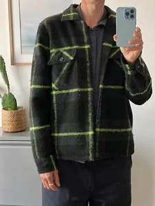 BOSS Übergangsjacke – Jacke – Herren – Gr. M – schwarz neongrün kariert – Luxus - Bild 1 von 5