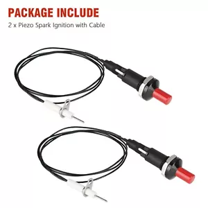 Piezo Spark Ignition Push Button Igniter Gas Grill BBQ Stove Kit Cable Universal - Picture 1 of 13