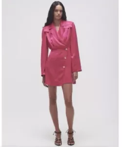 Aje Dress Size AU 8 / US 4 Women’s Long Sleeve Coat Dress in Hot Pink Short - Picture 1 of 7