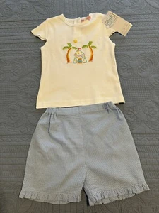 Orient Expressed Embroidered 2-piece Set. Gingham Beach Size 5 - Picture 1 of 13