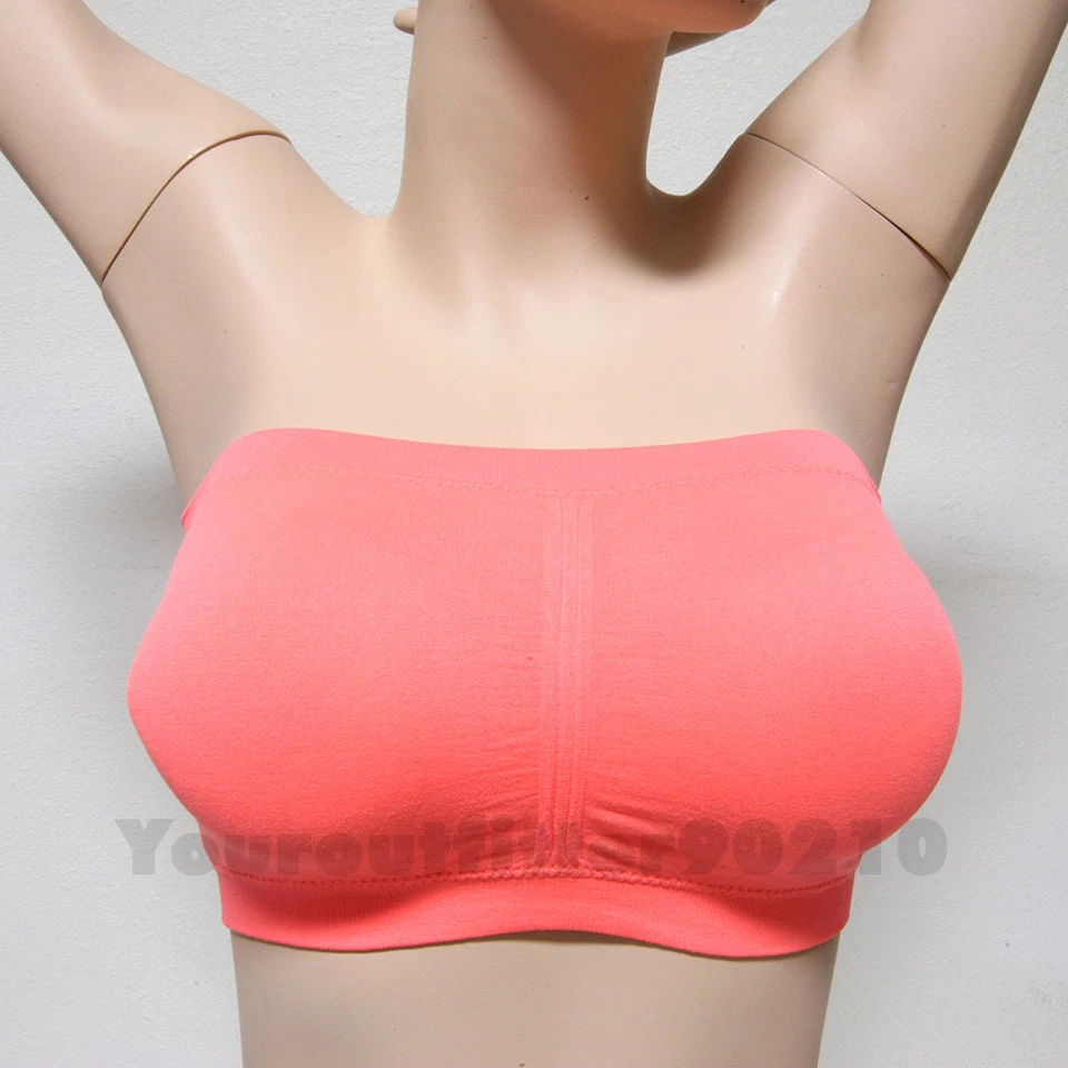 Женский бюстгальтер без бретелек с подкладкой трубка верхний бесшовный эластичный съемный коврик бандо подходит - Изображение 1 из 1