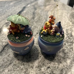 Disney Bradford Edizioni 2000 Winnie The Pooh Honeypot Avventure Ornamenti - Foto 1 di 6