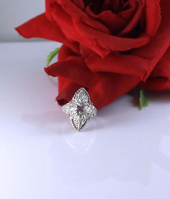 Anillo de plata esterlina Carolyn Pollack amatista 5,64 g talla 7 CAT RESCUE Foto 1 de 2