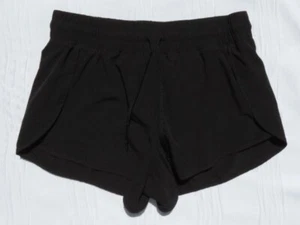 90 DEGREE by REFLEX US Women’s M Black Woven Running 3” Shorts Split Sides EUC - Picture 1 of 3