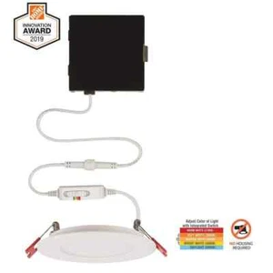 Commercial Electric 4 in. LED Integrated Ultraslim Recessed Kit Premium - Picture 1 of 12